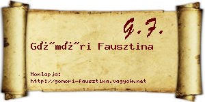Gömöri Fausztina névjegykártya